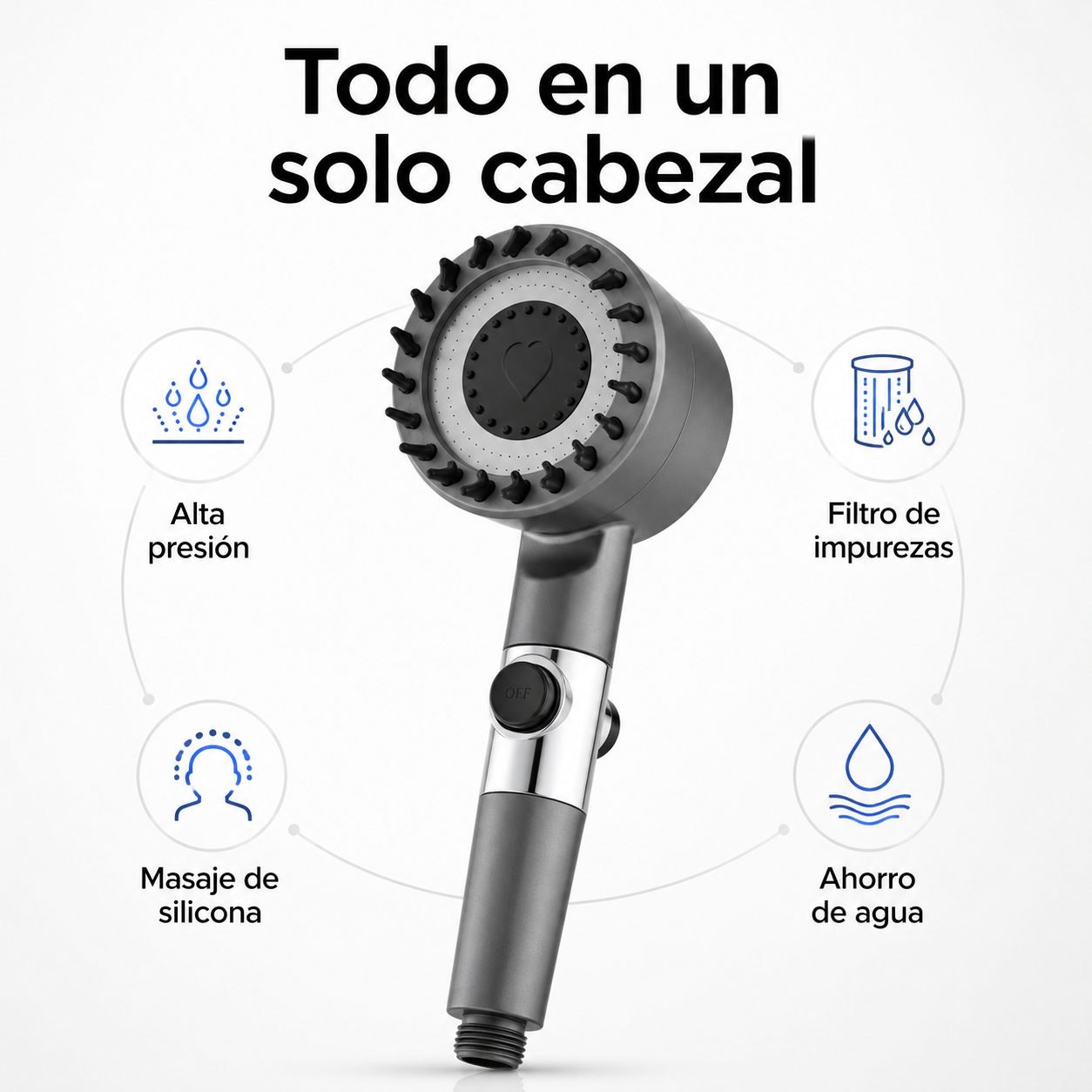 Pack 2 Cabezales Ducha Alta Presion