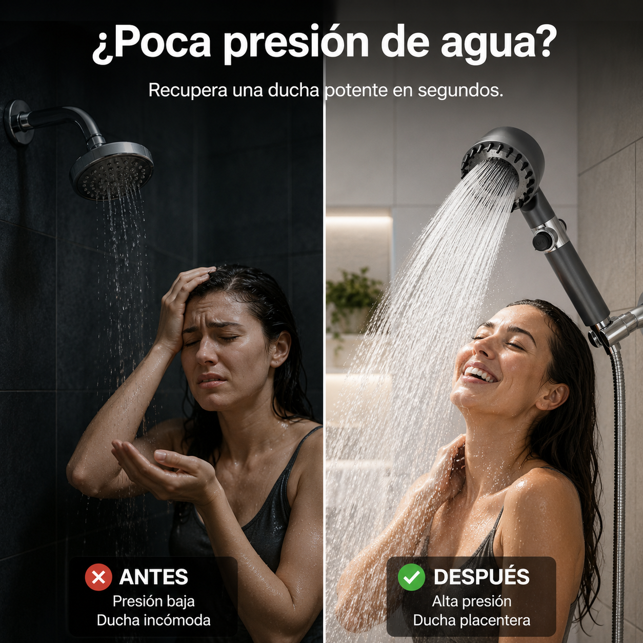 Pack 2 Cabezales Ducha Alta Presion