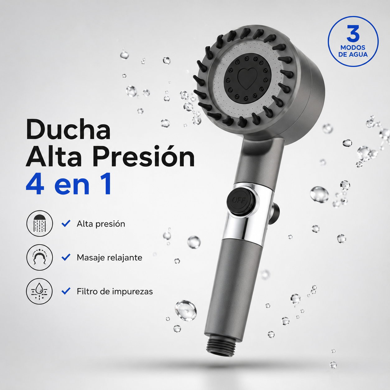 Pack 2 Cabezales Ducha Alta Presion